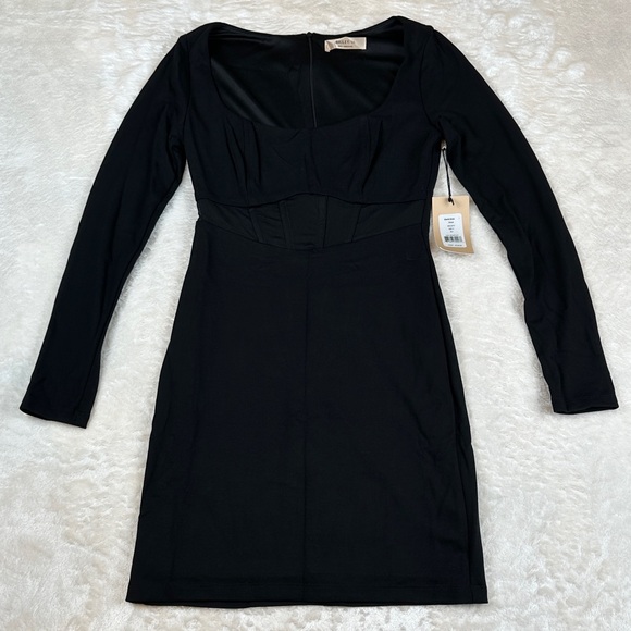 Bailey 44 Dresses & Skirts - NWT Bailey 44 Gizella Dress Black Long Sleeve Bodycon Dress Size Small MSRP $218